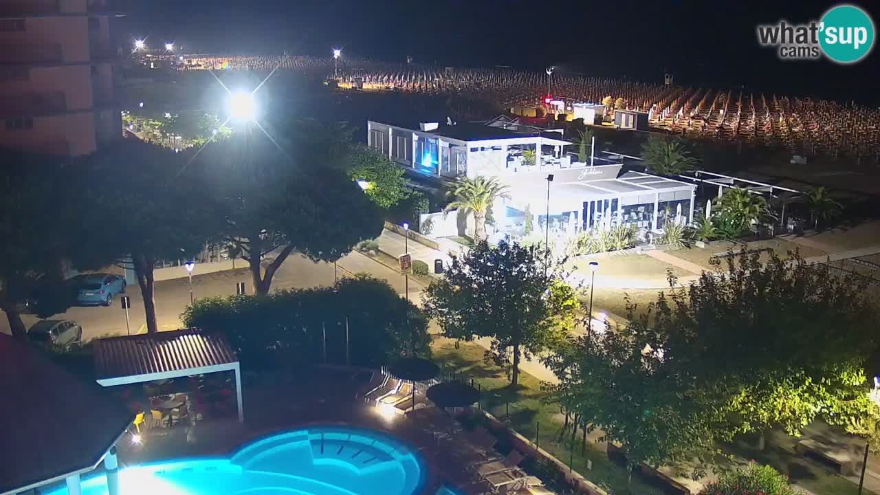 Webcam en vivo playa Bibione – vista desde Ashanti ApartHotel