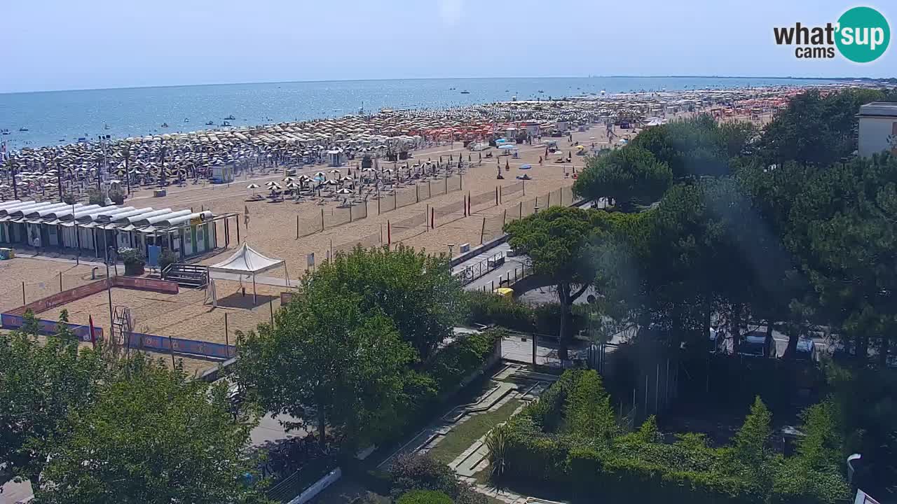 Spletna kamera Bibione plaža – pogled iz Ashanti ApartHotela