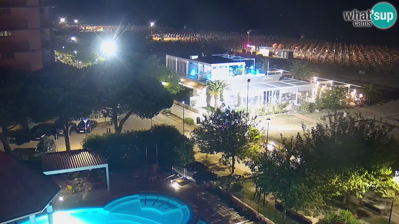 Webcam en direct plage de Bibione – vue depuis Ashanti ApartHotel