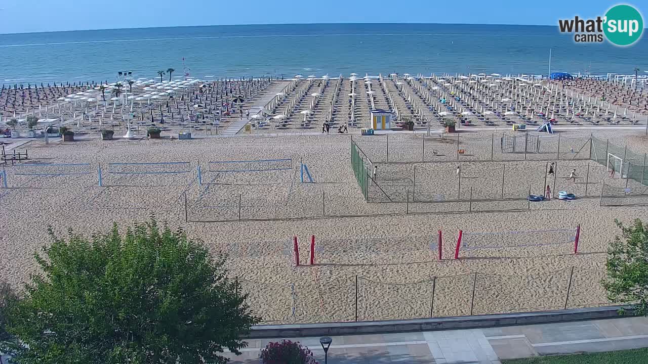 Webcam en direct plage de Bibione – vue depuis Ashanti ApartHotel