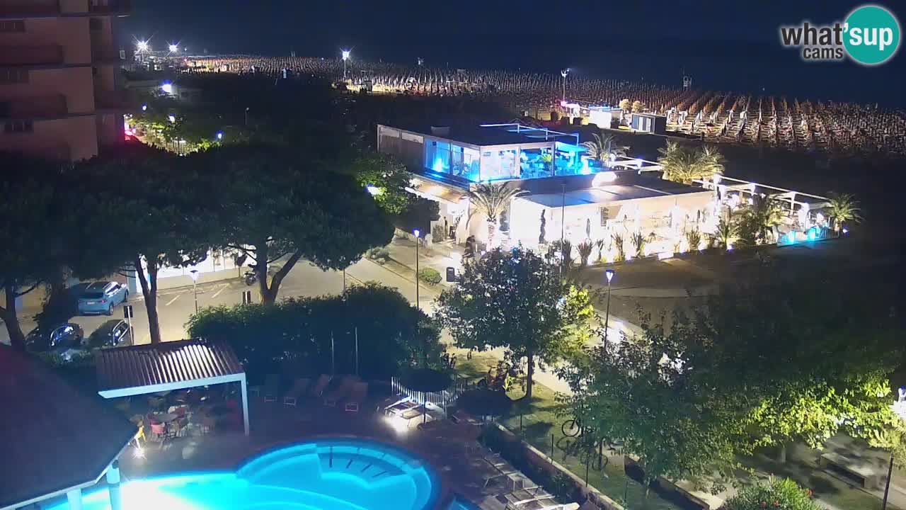 Webcam en direct plage de Bibione – vue depuis Ashanti ApartHotel