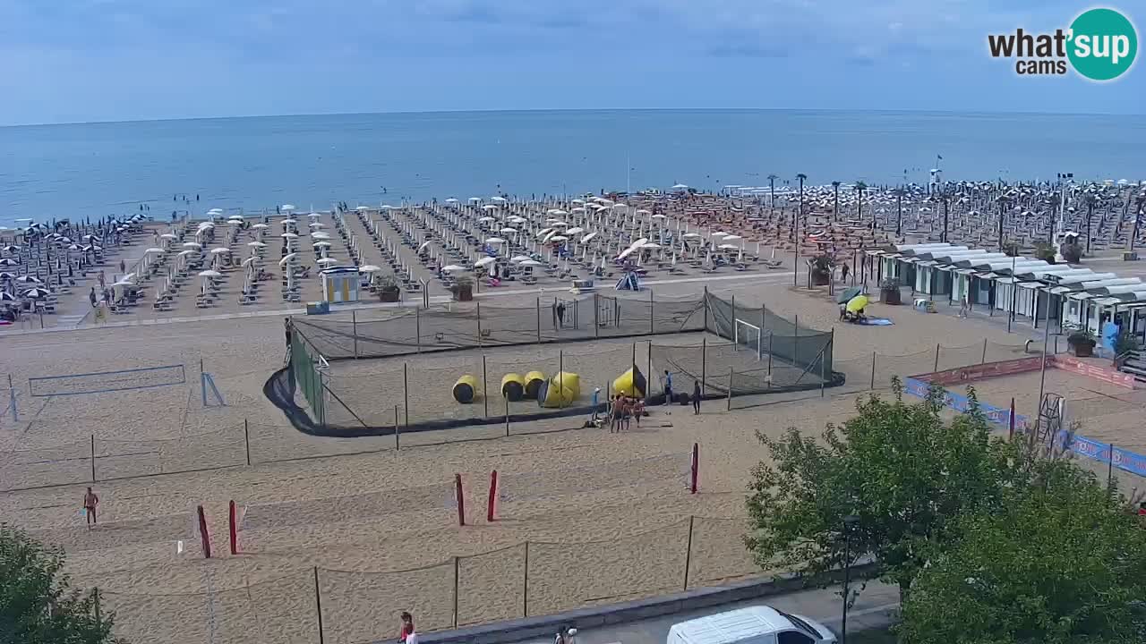 Webcam en direct plage de Bibione – vue depuis Ashanti ApartHotel