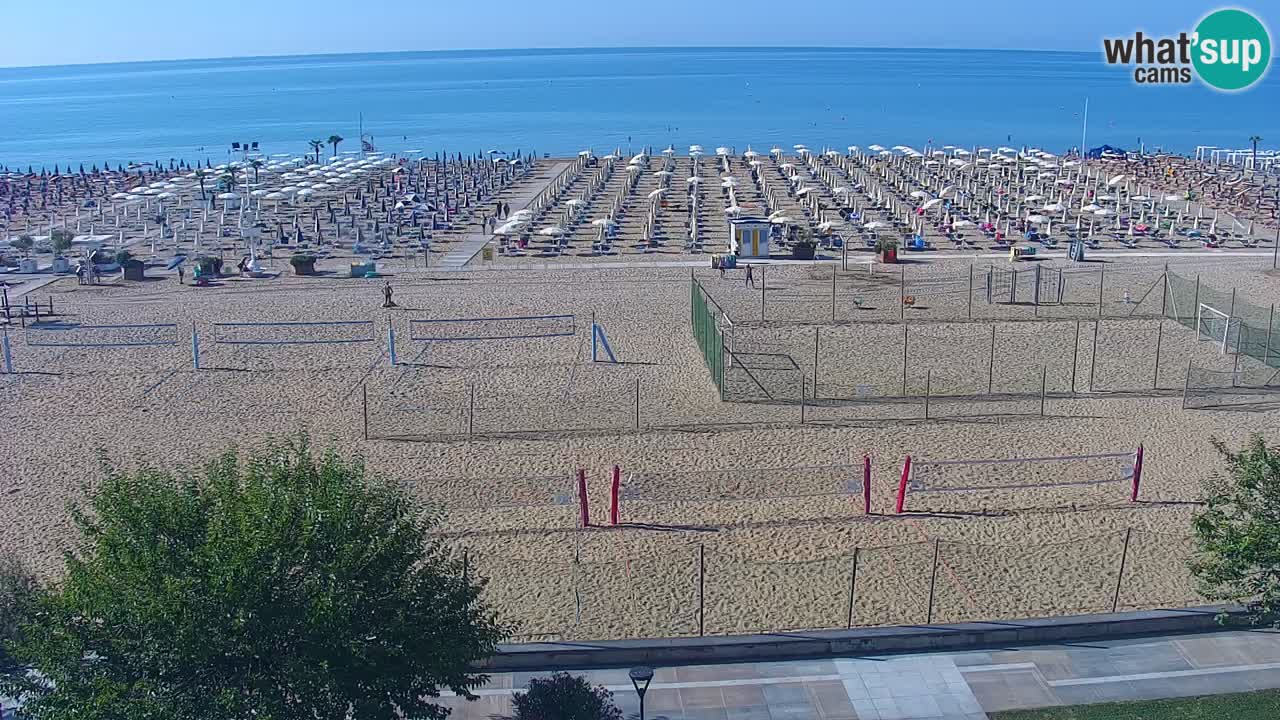 Spletna kamera Bibione plaža – pogled iz Ashanti ApartHotela