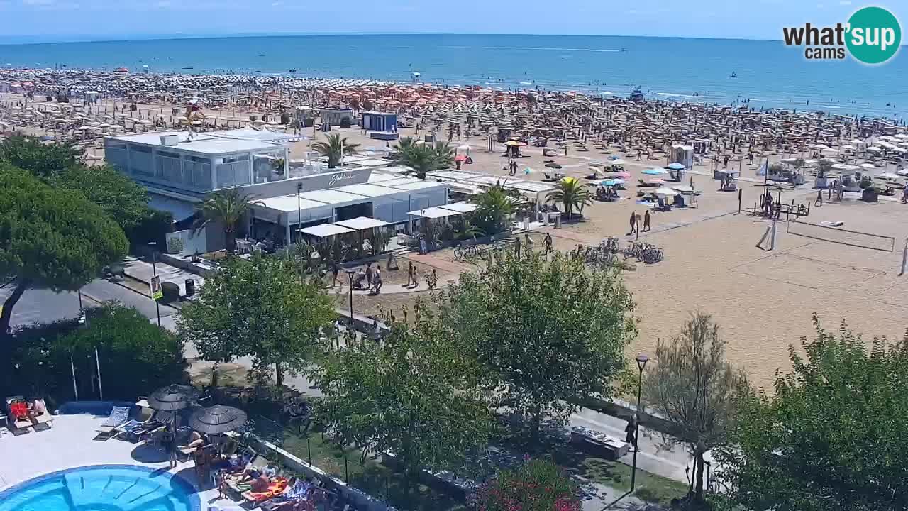 Spletna kamera Bibione plaža – pogled iz Ashanti ApartHotela
