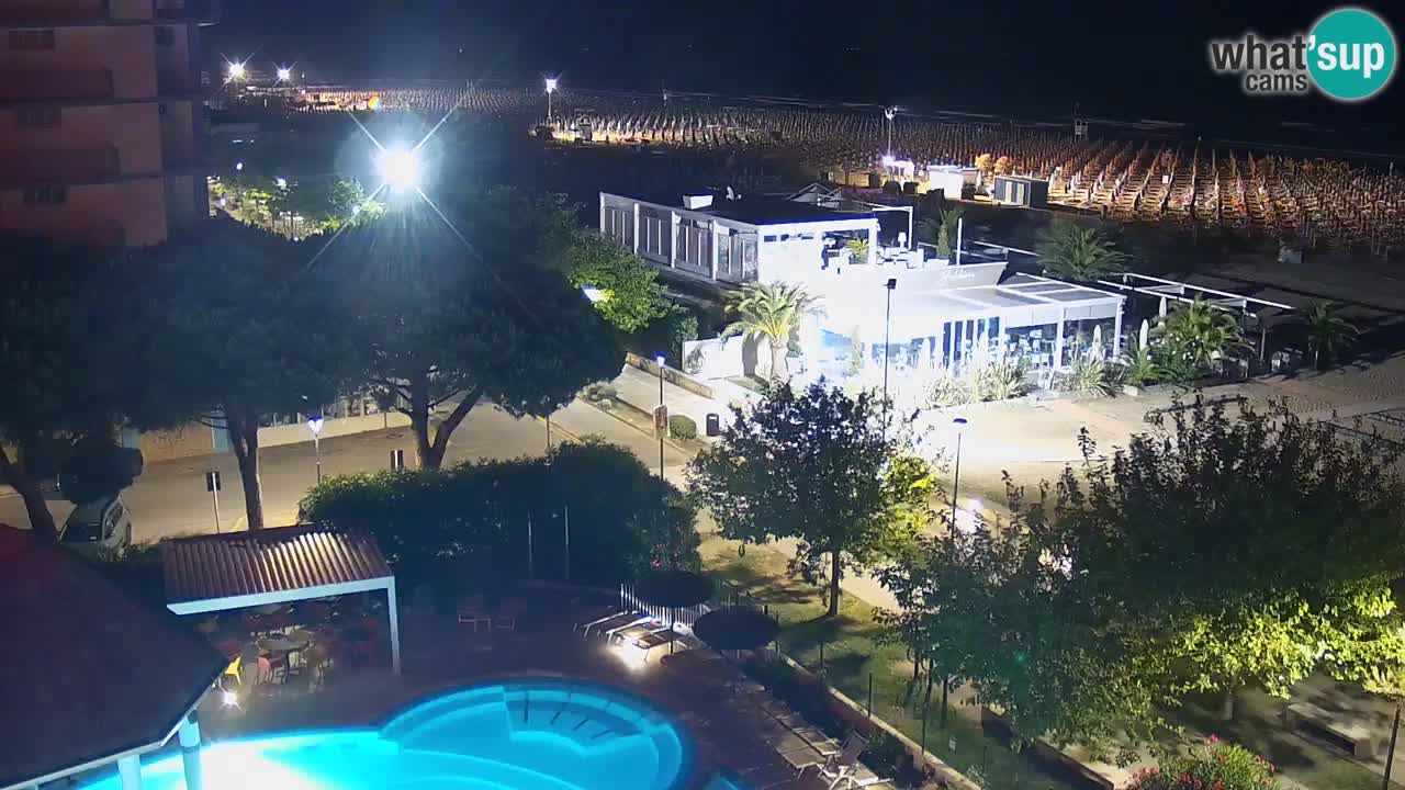 Webcam en vivo playa Bibione – vista desde Ashanti ApartHotel