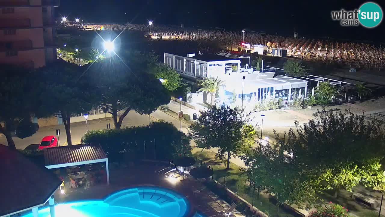 Webcam en vivo playa Bibione – vista desde Ashanti ApartHotel
