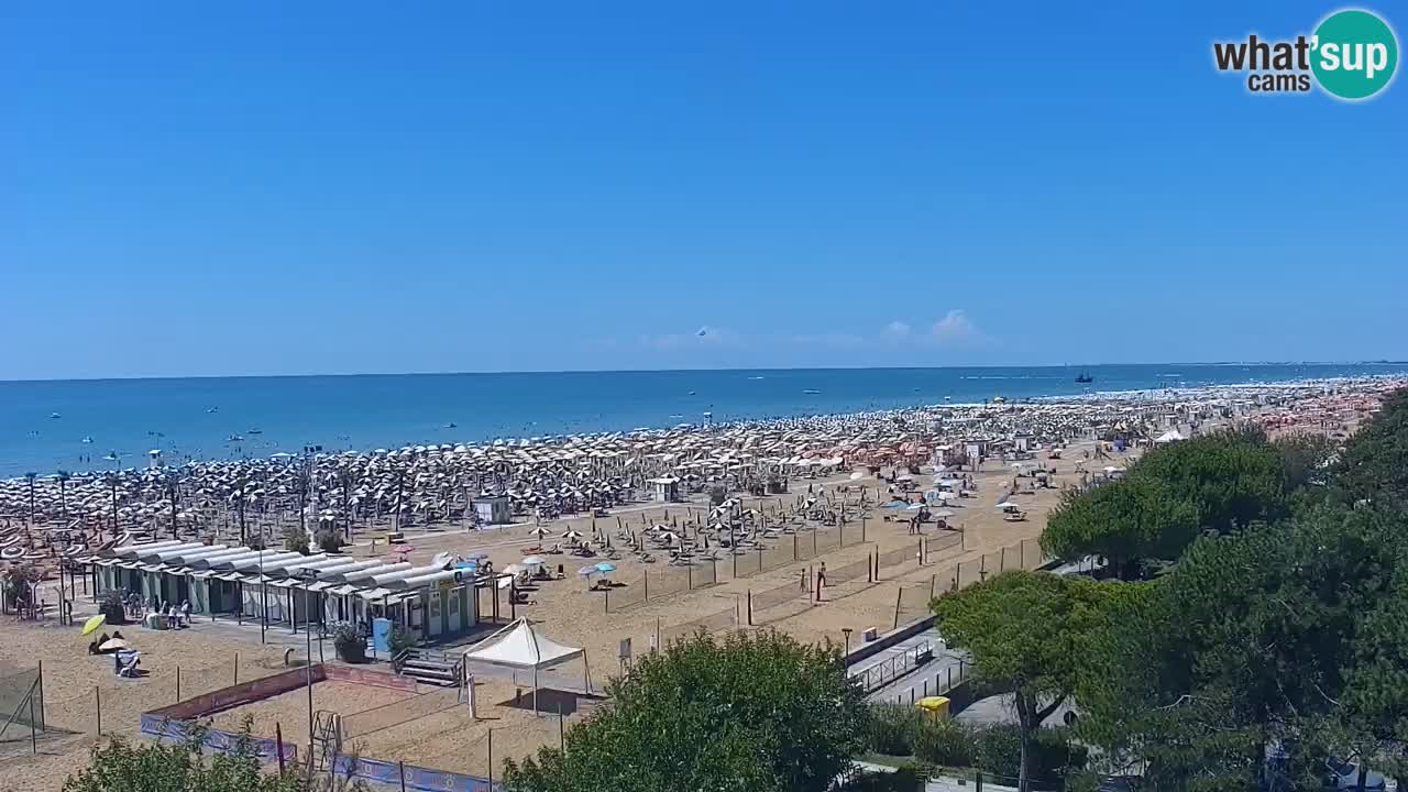 Spletna kamera Bibione plaža – pogled iz Ashanti ApartHotela