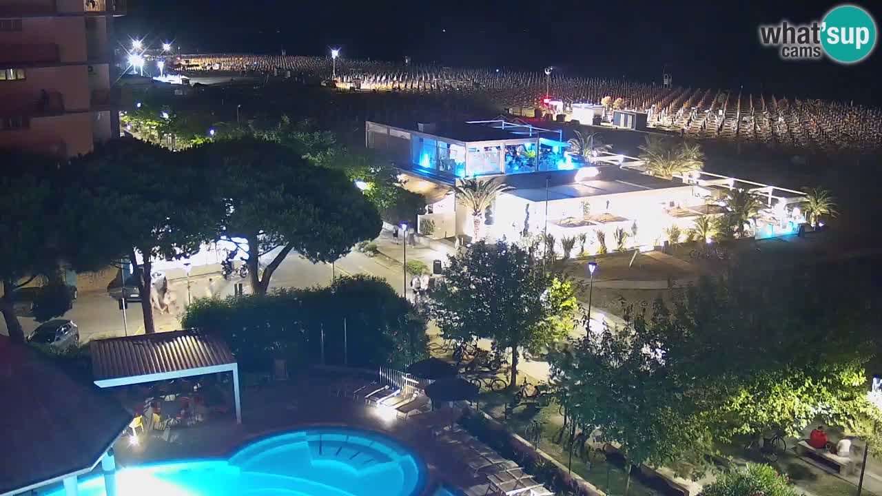 Webcam en direct plage de Bibione – vue depuis Ashanti ApartHotel