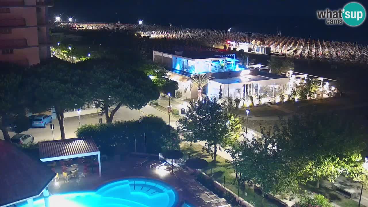 Webcam en direct plage de Bibione – vue depuis Ashanti ApartHotel