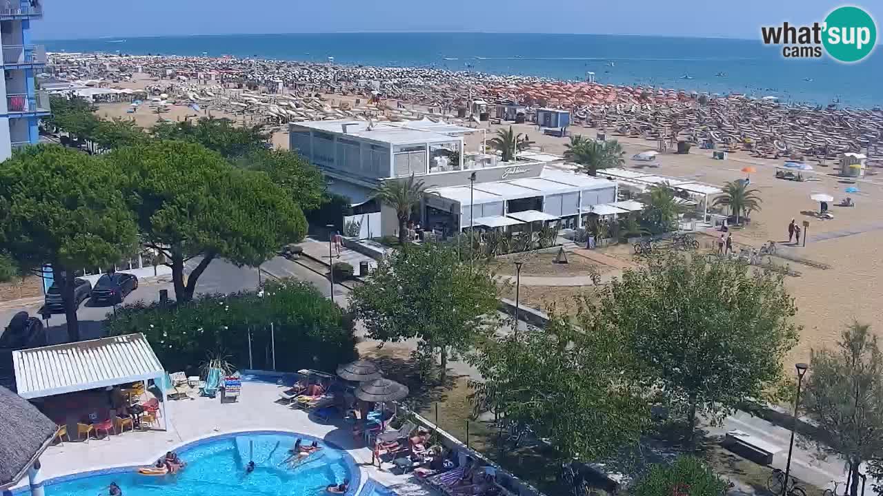 Webcam en direct plage de Bibione – vue depuis Ashanti ApartHotel