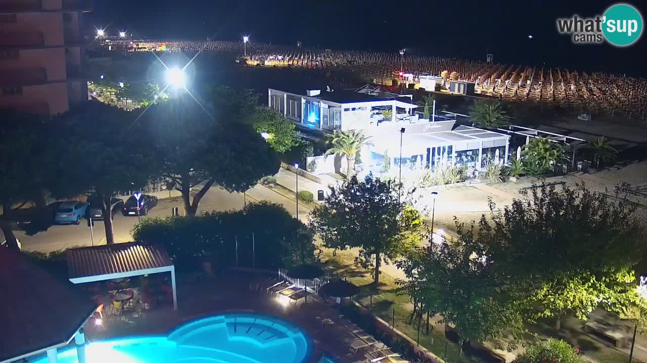 Webcam en direct plage de Bibione – vue depuis Ashanti ApartHotel