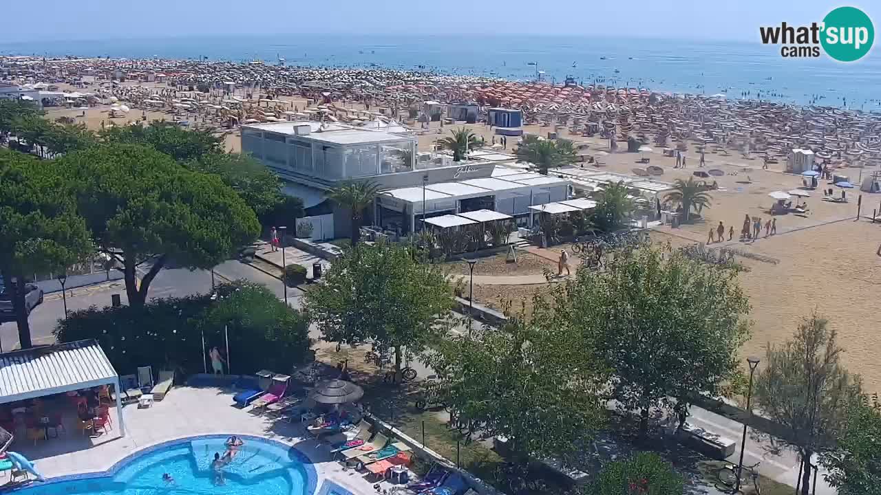 Webcam en direct plage de Bibione – vue depuis Ashanti ApartHotel
