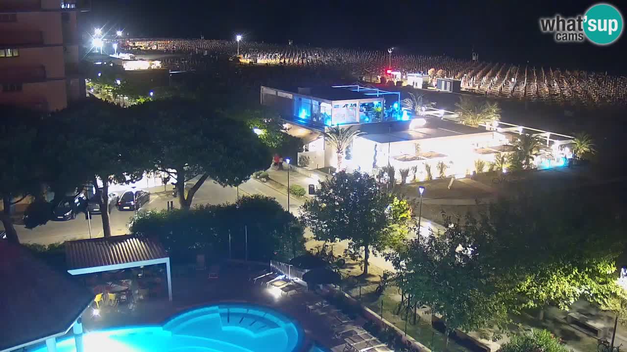 Webcam en vivo playa Bibione – vista desde Ashanti ApartHotel