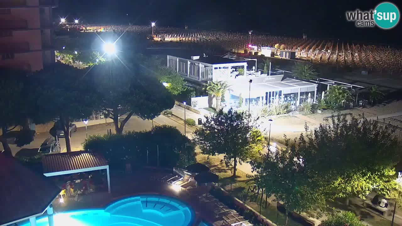 Webcam en vivo playa Bibione – vista desde Ashanti ApartHotel