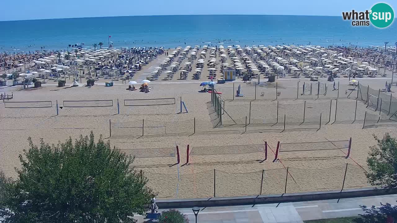 Webcam en direct plage de Bibione – vue depuis Ashanti ApartHotel