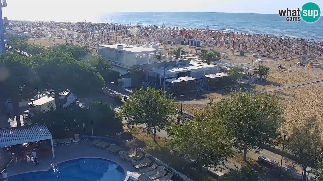 Webcam en direct plage de Bibione – vue depuis Ashanti ApartHotel