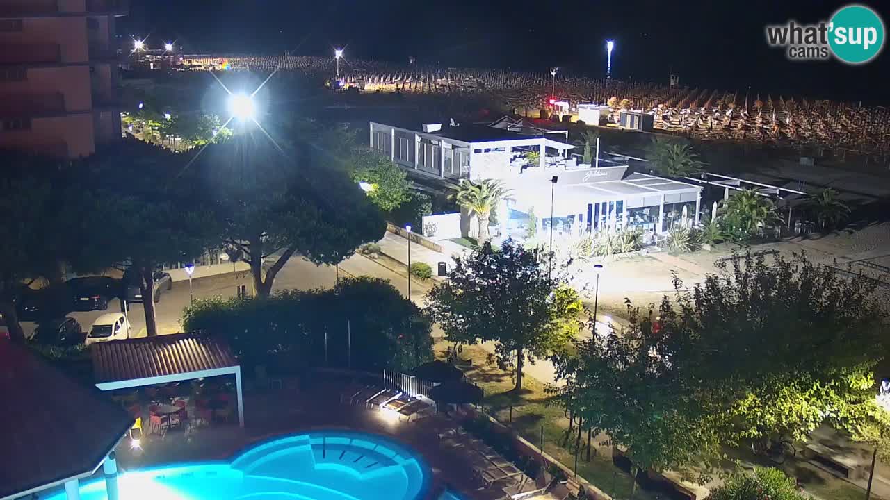 Webcam en direct plage de Bibione – vue depuis Ashanti ApartHotel