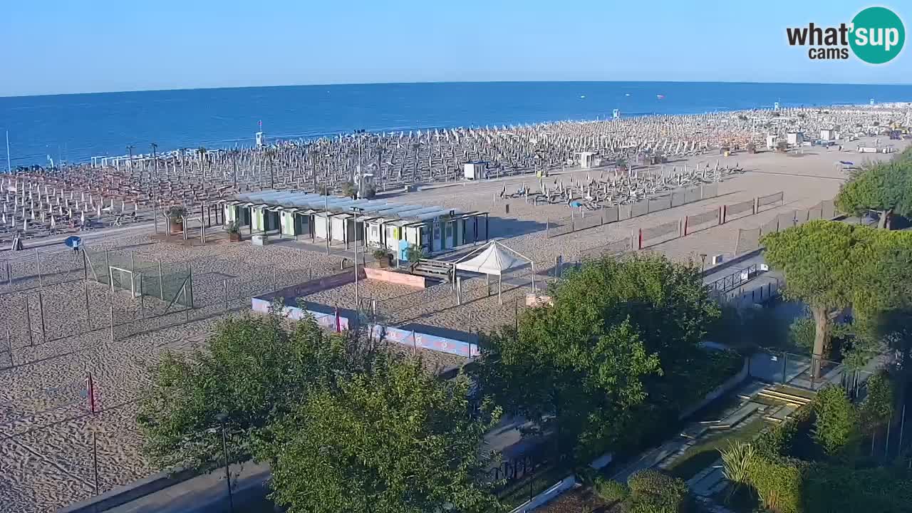 Webcam en direct plage de Bibione – vue depuis Ashanti ApartHotel