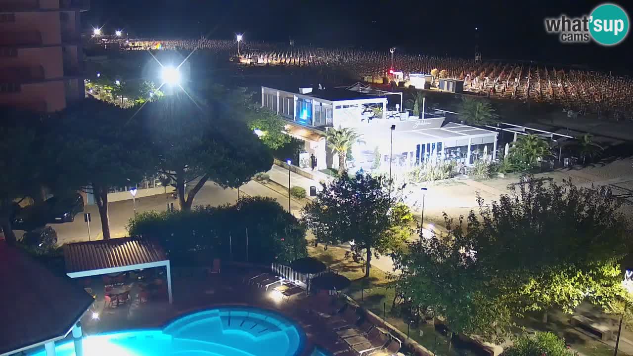 Webcam en direct plage de Bibione – vue depuis Ashanti ApartHotel