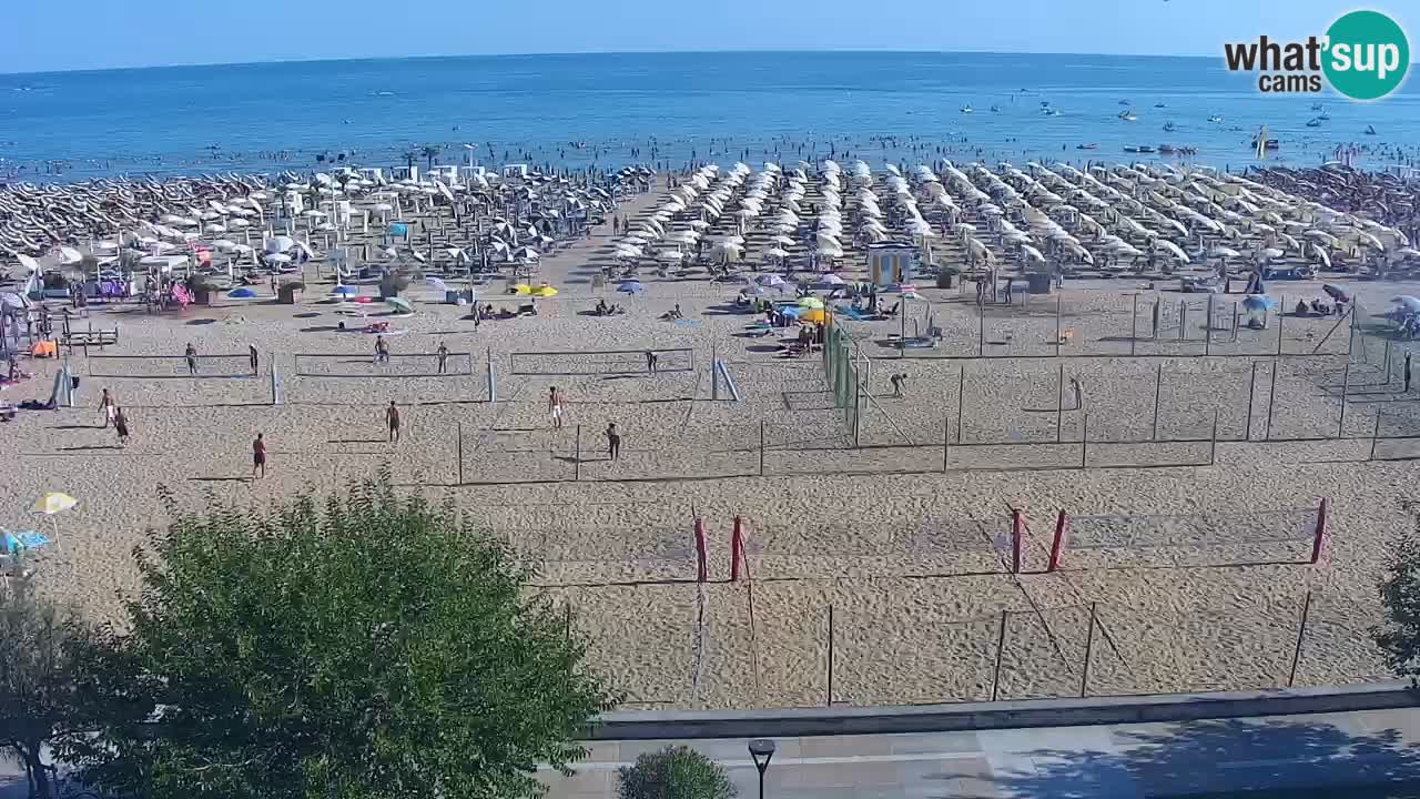 Webcam en direct plage de Bibione – vue depuis Ashanti ApartHotel
