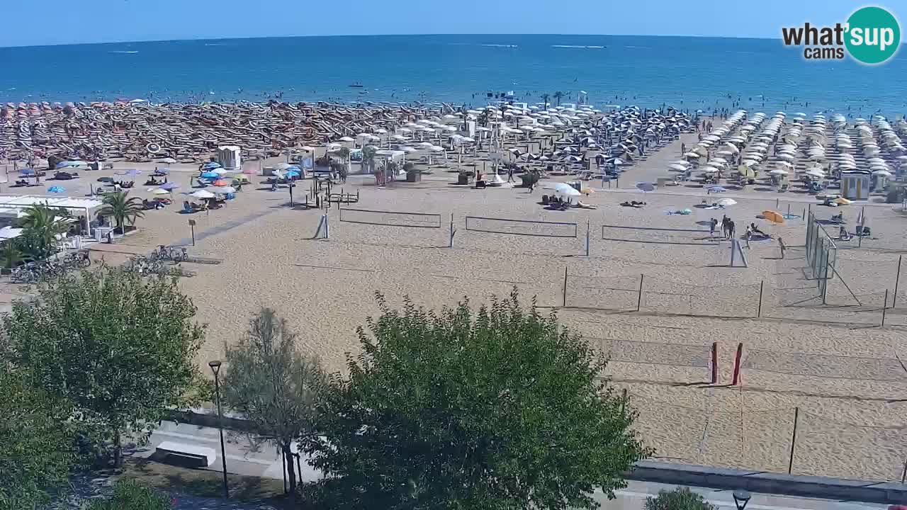 Spletna kamera Bibione plaža – pogled iz Ashanti ApartHotela