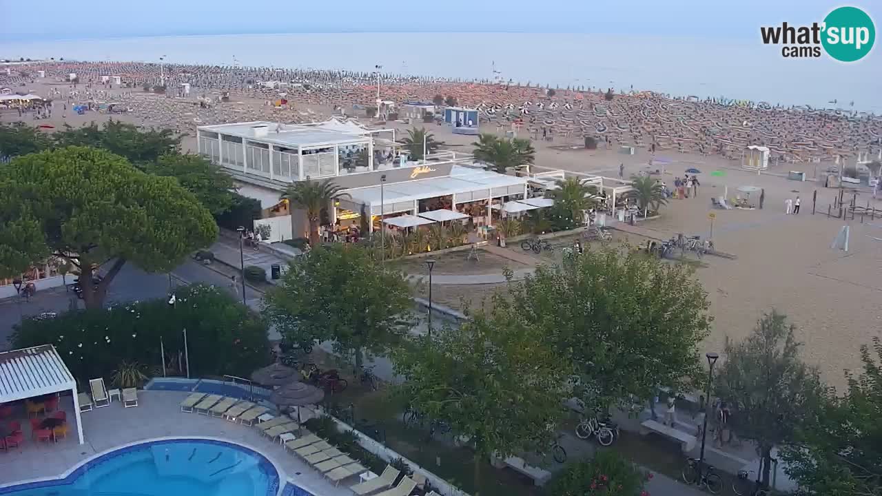 Webcam en direct plage de Bibione – vue depuis Ashanti ApartHotel
