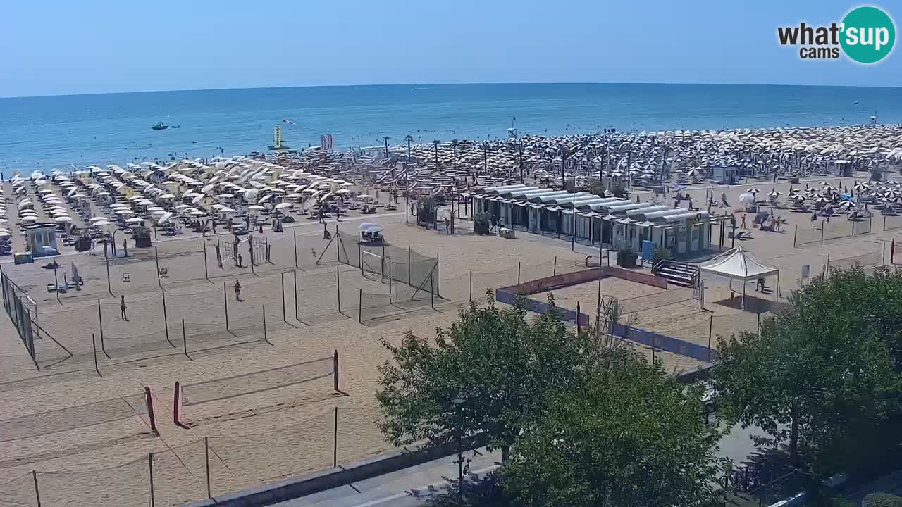 Webcam en direct plage de Bibione – vue depuis Ashanti ApartHotel