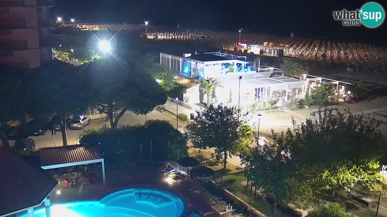 Webcam en direct plage de Bibione – vue depuis Ashanti ApartHotel
