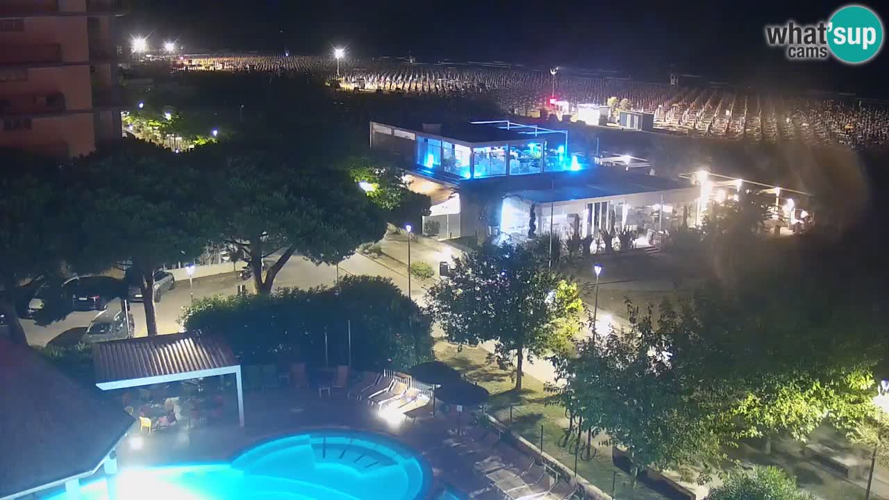 Webcam en direct plage de Bibione – vue depuis Ashanti ApartHotel