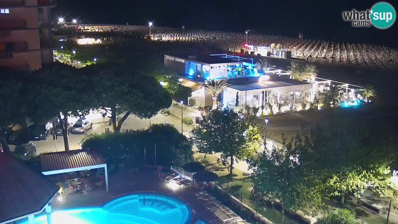 Webcam en direct plage de Bibione – vue depuis Ashanti ApartHotel