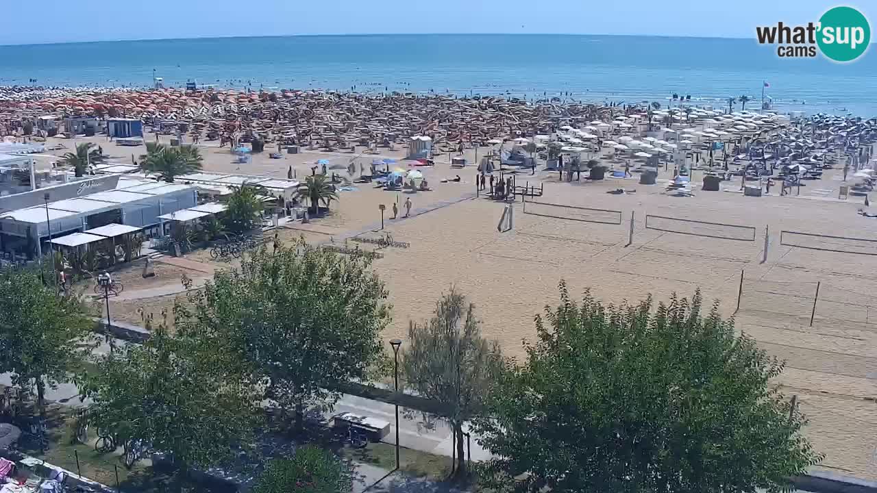 Webcam en direct plage de Bibione – vue depuis Ashanti ApartHotel
