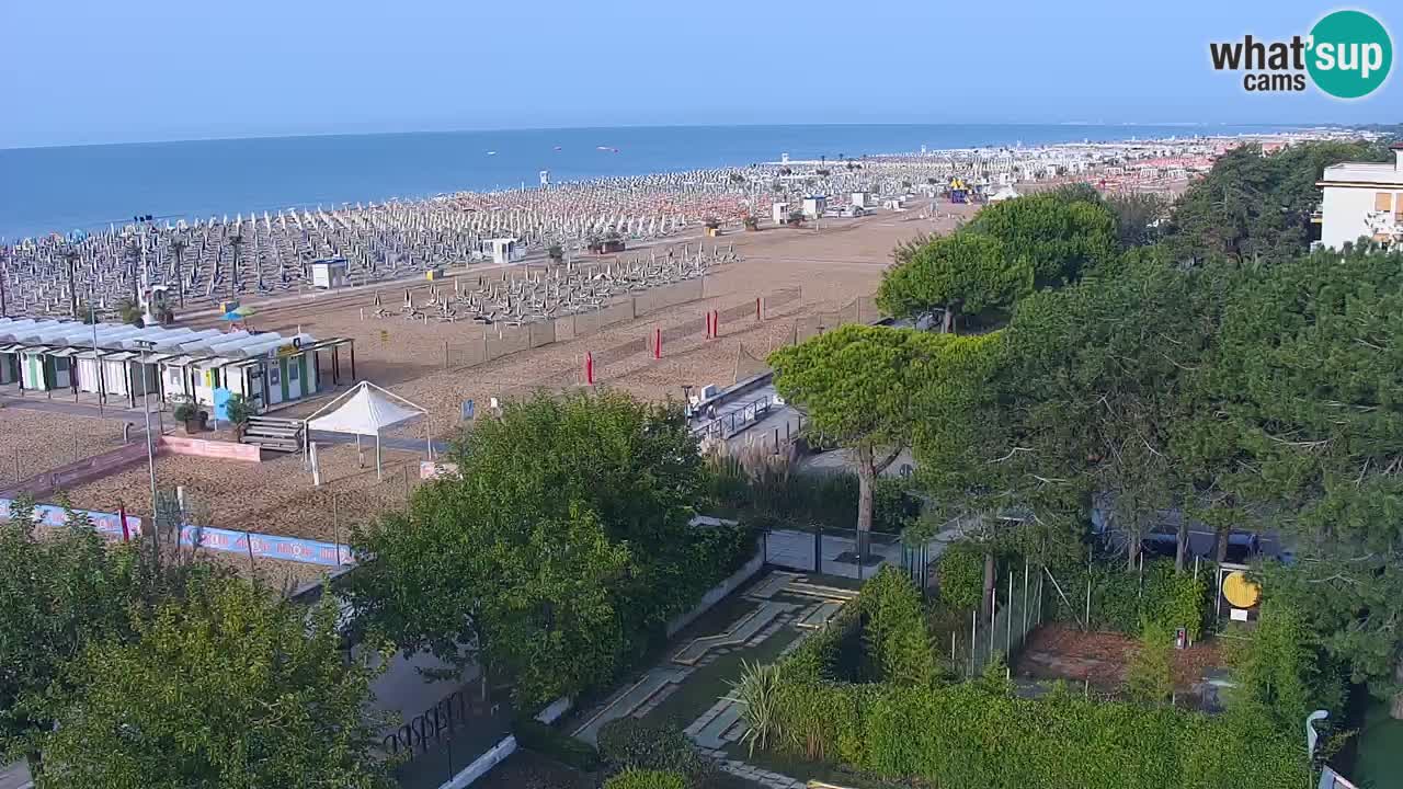 Webcam en direct plage de Bibione – vue depuis Ashanti ApartHotel