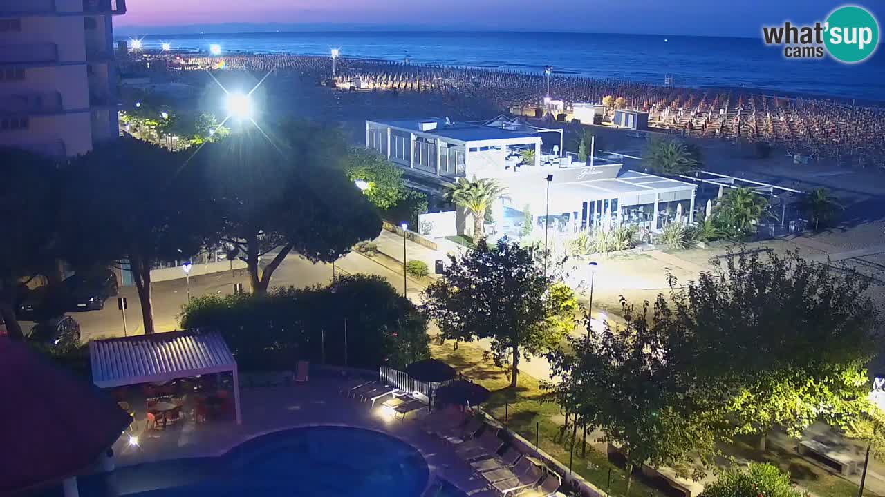 Webcam en direct plage de Bibione – vue depuis Ashanti ApartHotel