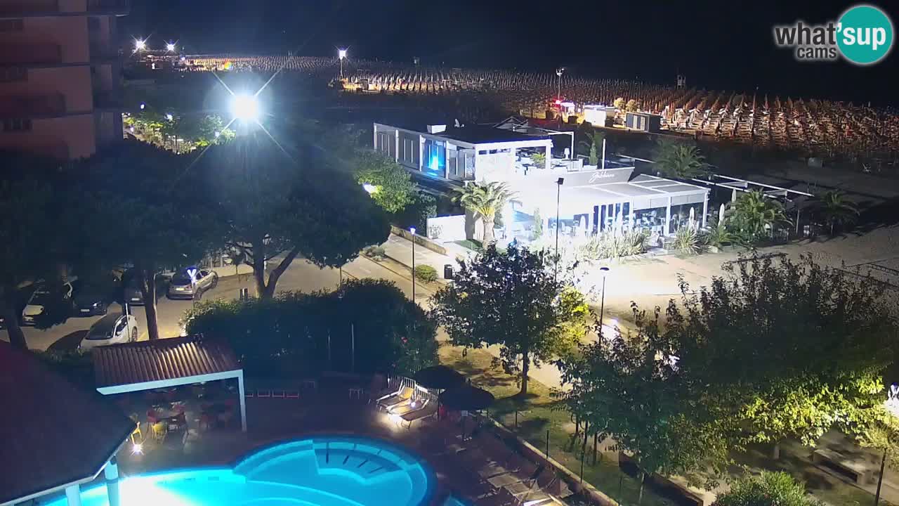 Webcam en direct plage de Bibione – vue depuis Ashanti ApartHotel