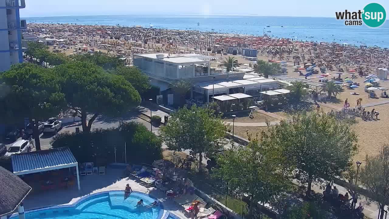 Webcam en vivo playa Bibione – vista desde Ashanti ApartHotel