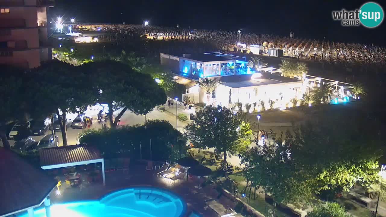 Webcam en vivo playa Bibione – vista desde Ashanti ApartHotel