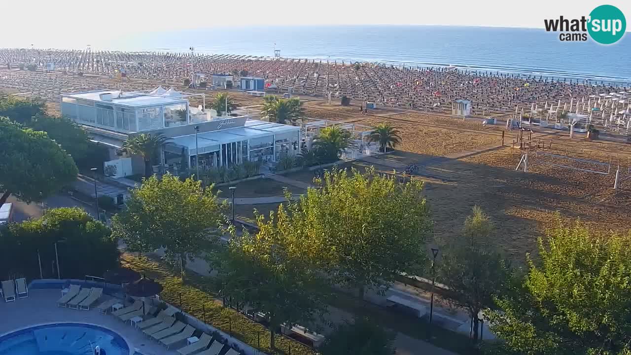 Webcam en vivo playa Bibione – vista desde Ashanti ApartHotel