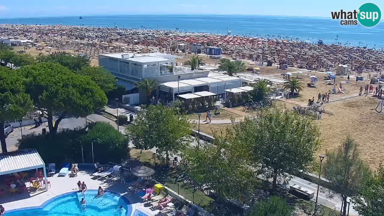 Webcam en vivo playa Bibione – vista desde Ashanti ApartHotel