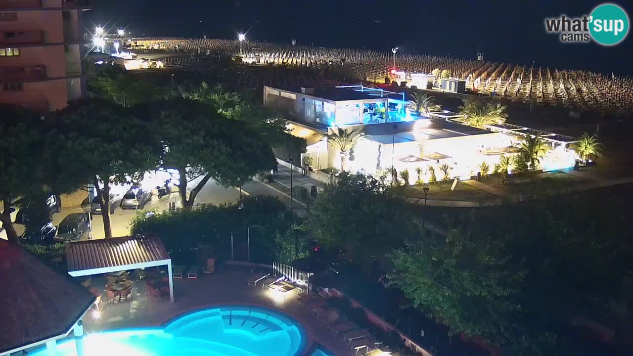 Webcam en direct plage de Bibione – vue depuis Ashanti ApartHotel