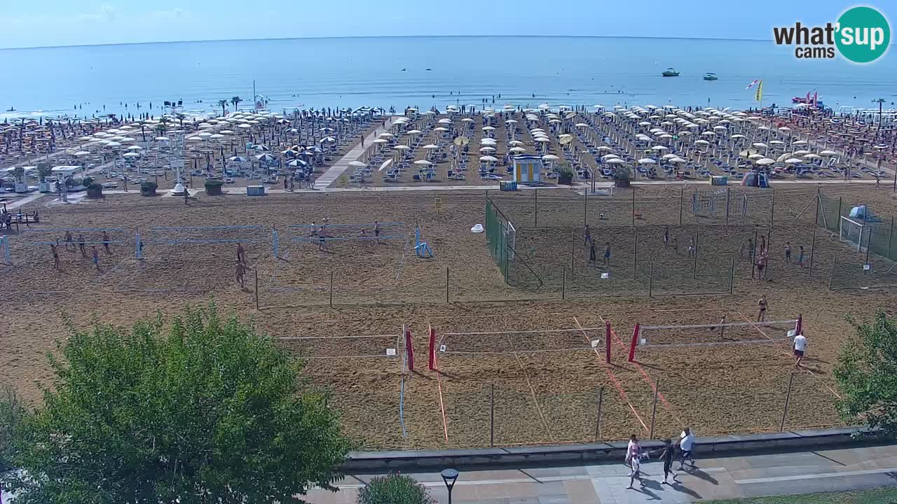 Webcam en direct plage de Bibione – vue depuis Ashanti ApartHotel