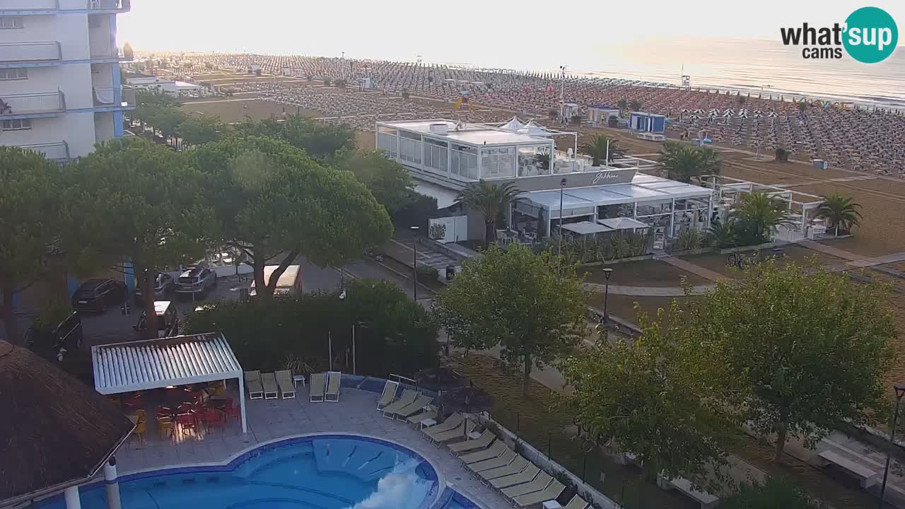 Webcam en direct plage de Bibione – vue depuis Ashanti ApartHotel