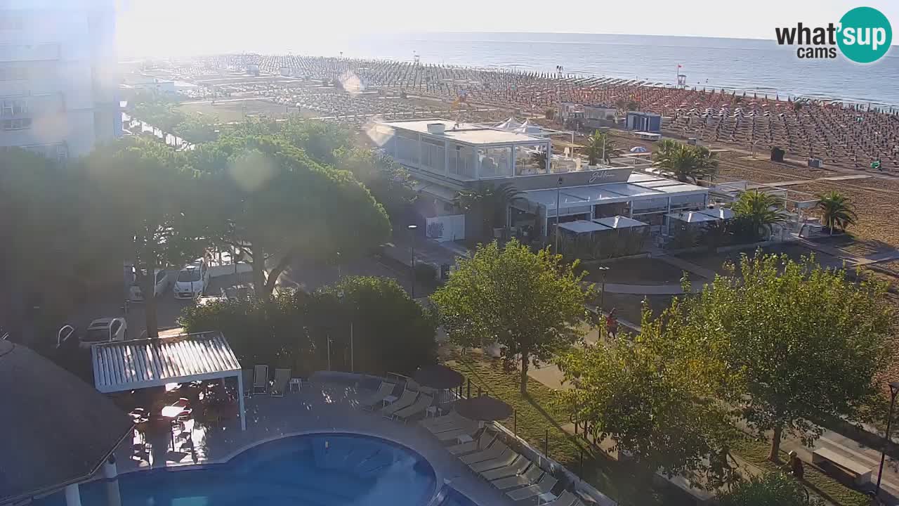 Webcam en vivo playa Bibione – vista desde Ashanti ApartHotel