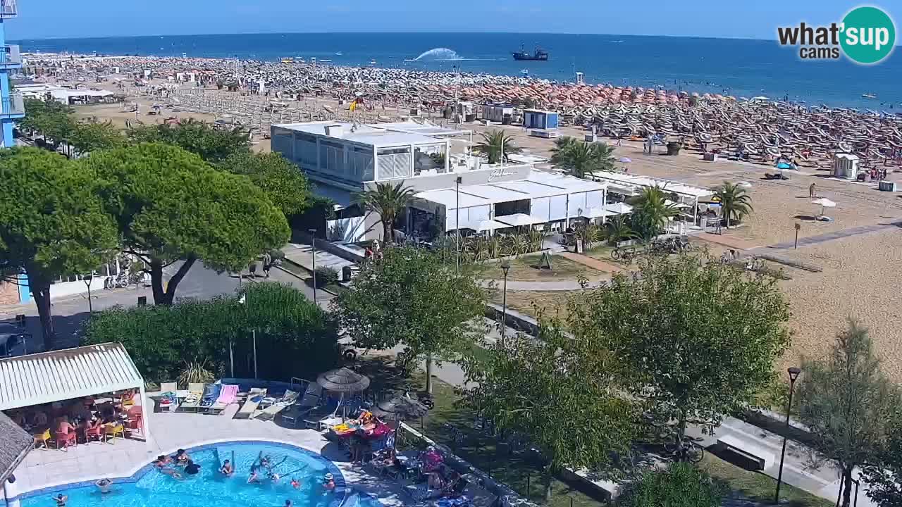 Webcam en direct plage de Bibione – vue depuis Ashanti ApartHotel