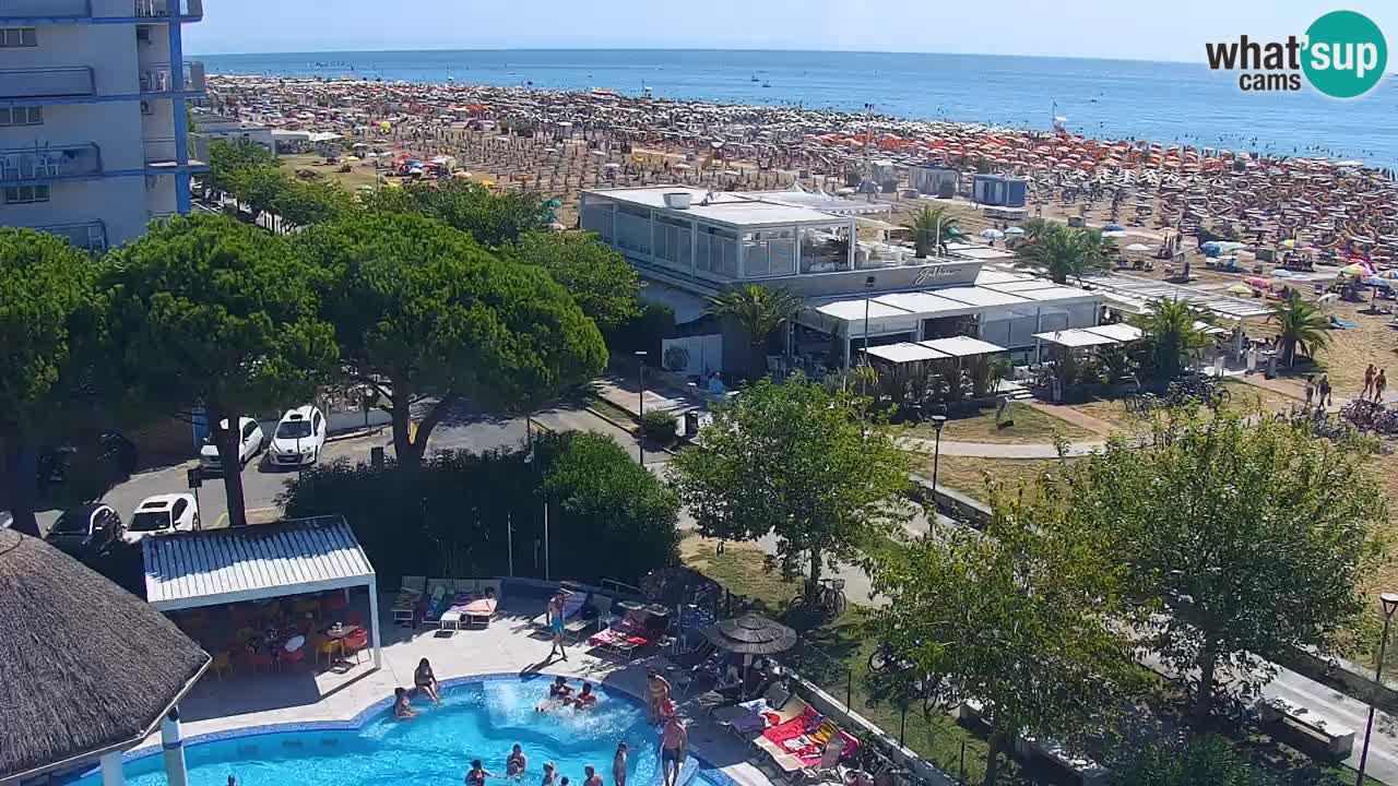 Webcam en direct plage de Bibione – vue depuis Ashanti ApartHotel
