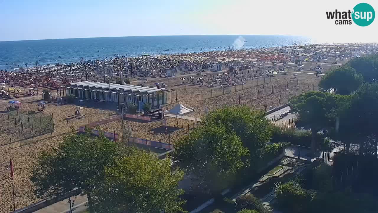 Webcam en direct plage de Bibione – vue depuis Ashanti ApartHotel