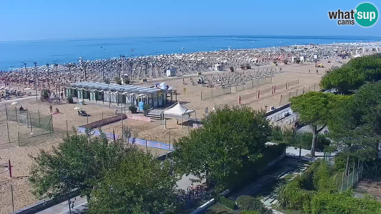 Spletna kamera Bibione plaža – pogled iz Ashanti ApartHotela