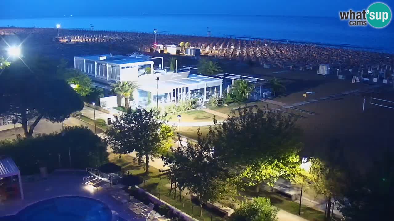 Webcam en direct plage de Bibione – vue depuis Ashanti ApartHotel