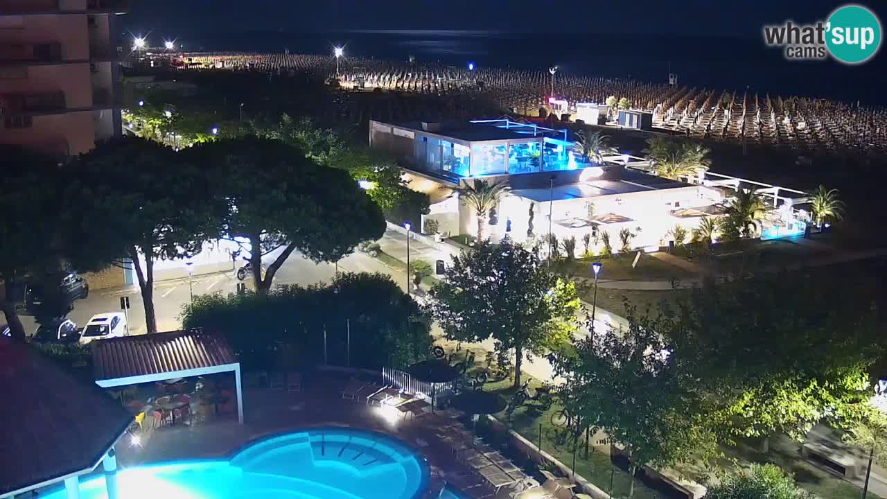 Webcam en vivo playa Bibione – vista desde Ashanti ApartHotel