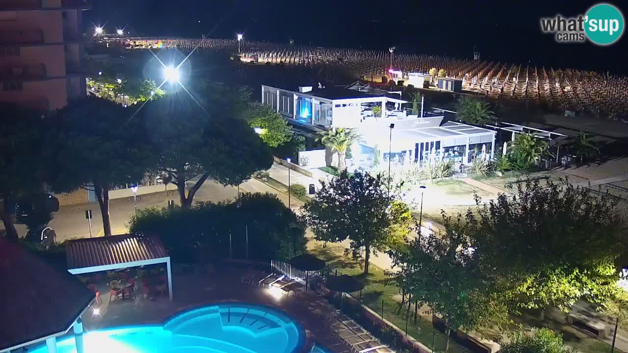 Webcam en direct plage de Bibione – vue depuis Ashanti ApartHotel
