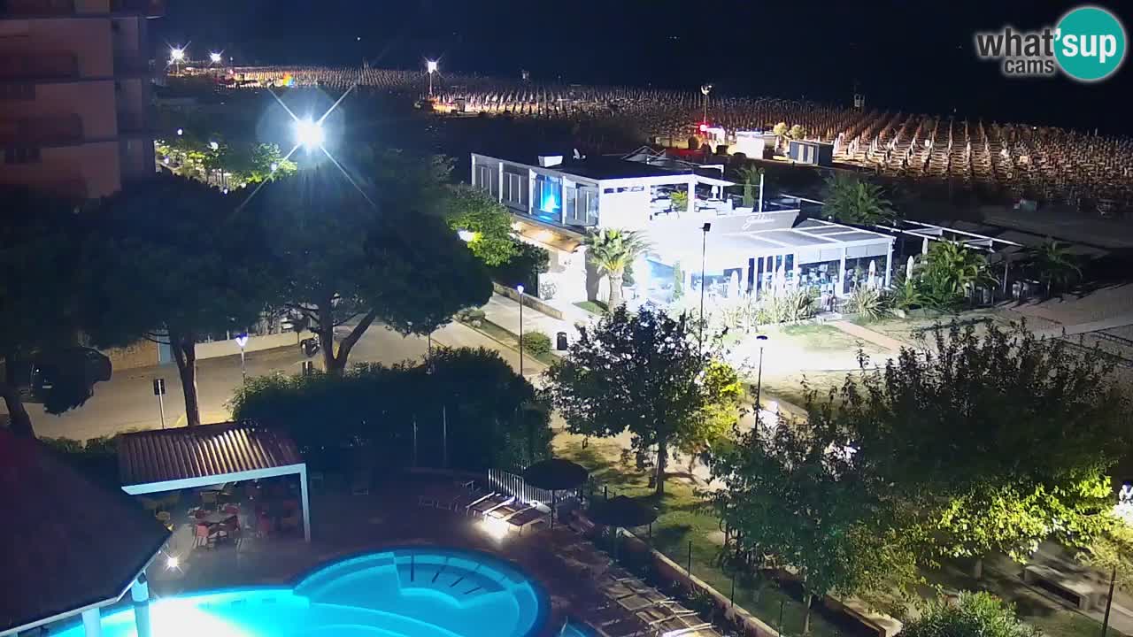 Webcam en direct plage de Bibione – vue depuis Ashanti ApartHotel